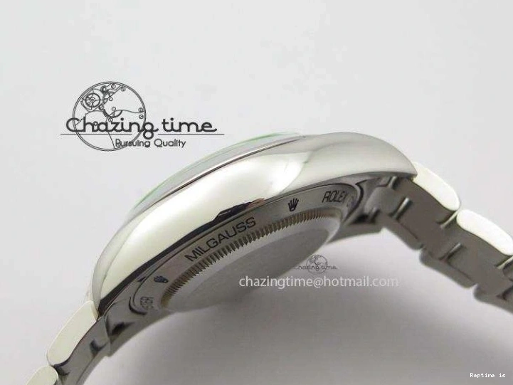 1225 HighPerformance Milgauss 116400 GV JF 1:1 Green Sapphire Blue Dial On SS Bracelet SA 3959